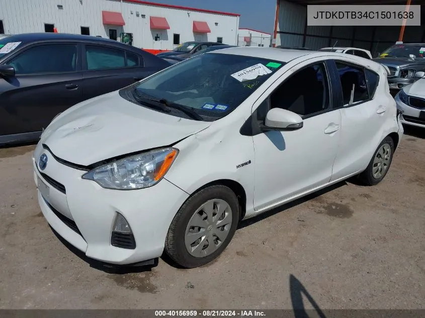 JTDKDTB34C1501638 2012 Toyota Prius C