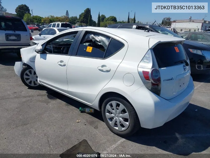 JTDKDTB35C1013363 2012 Toyota Prius C Two