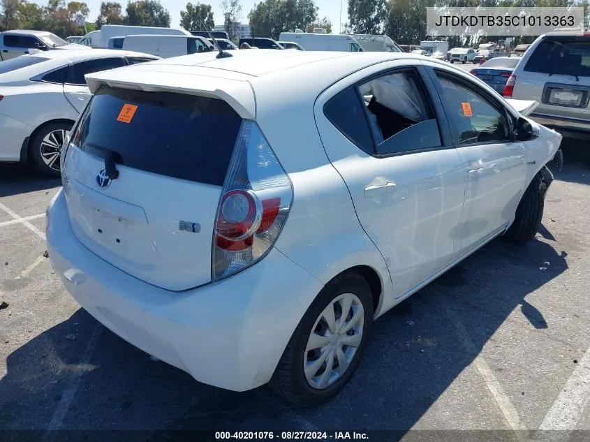 JTDKDTB35C1013363 2012 Toyota Prius C Two