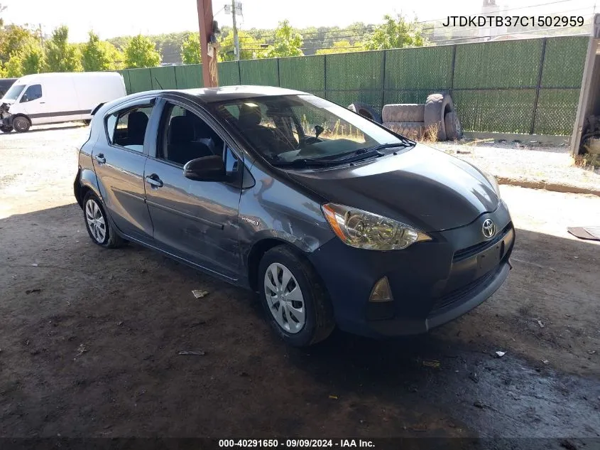 JTDKDTB37C1502959 2012 Toyota Prius C Three