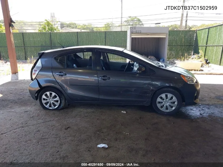 JTDKDTB37C1502959 2012 Toyota Prius C Three