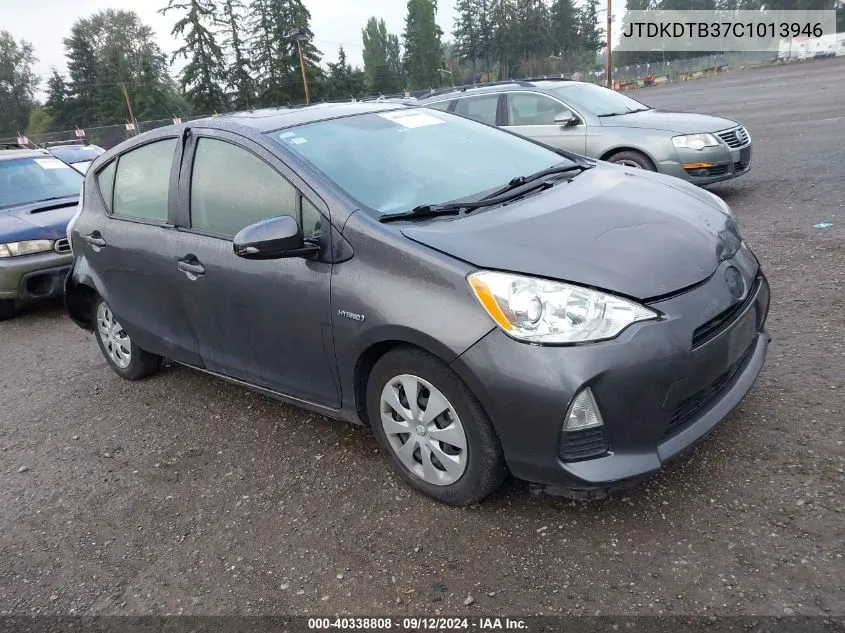 2012 Toyota Prius C Three VIN: JTDKDTB37C1013946 Lot: 40338808