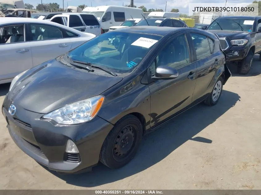 2012 Toyota Prius C Two VIN: JTDKDTB39C1018050 Lot: 40355251