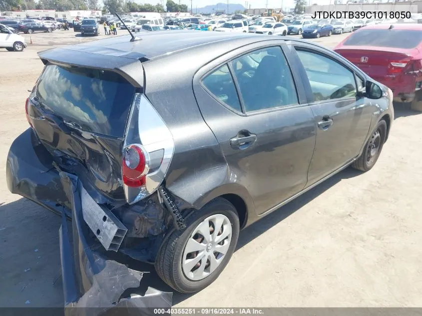 2012 Toyota Prius C Two VIN: JTDKDTB39C1018050 Lot: 40355251