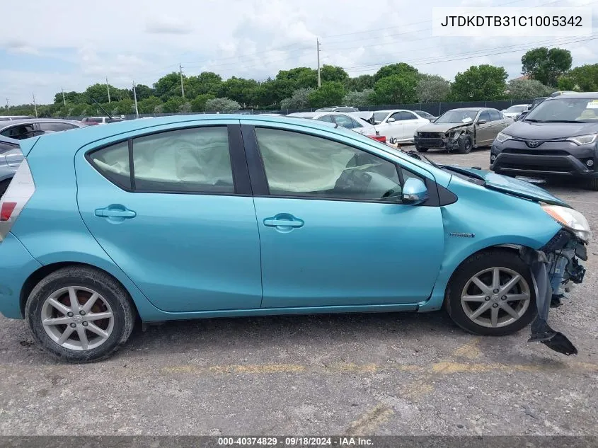 JTDKDTB31C1005342 2012 Toyota Prius C Three