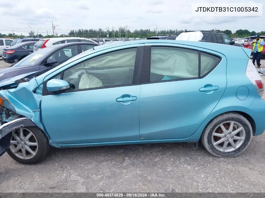 JTDKDTB31C1005342 2012 Toyota Prius C Three