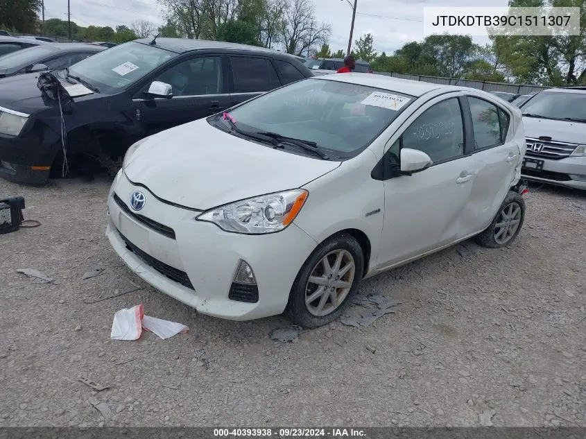 2012 Toyota Prius C VIN: JTDKDTB39C1511307 Lot: 40393938