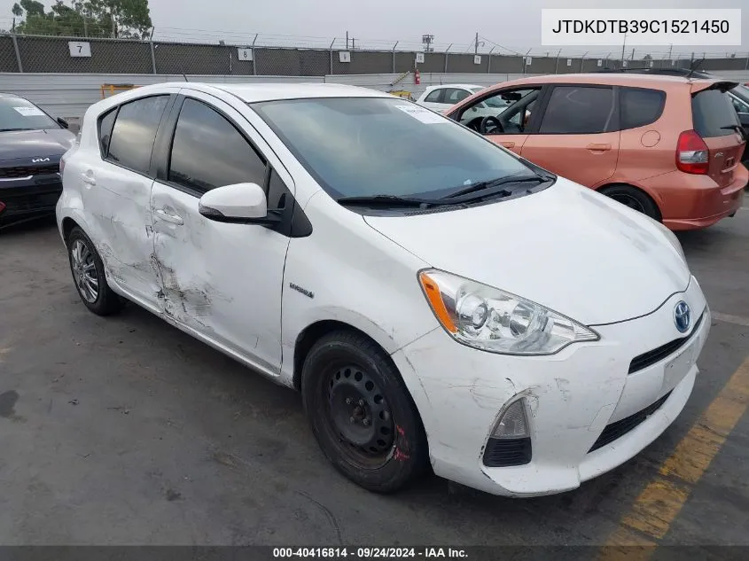 JTDKDTB39C1521450 2012 Toyota Prius C One