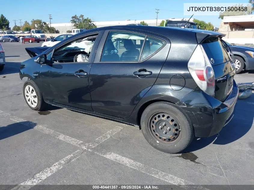 JTDKDTB38C1500458 2012 Toyota Prius C Two