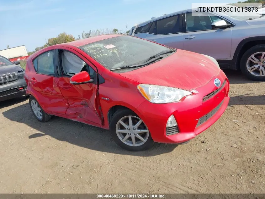 2012 Toyota Prius C Three VIN: JTDKDTB36C1013873 Lot: 40468229