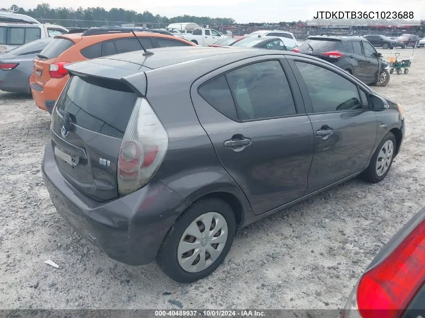 JTDKDTB36C1023688 2012 Toyota Prius C One