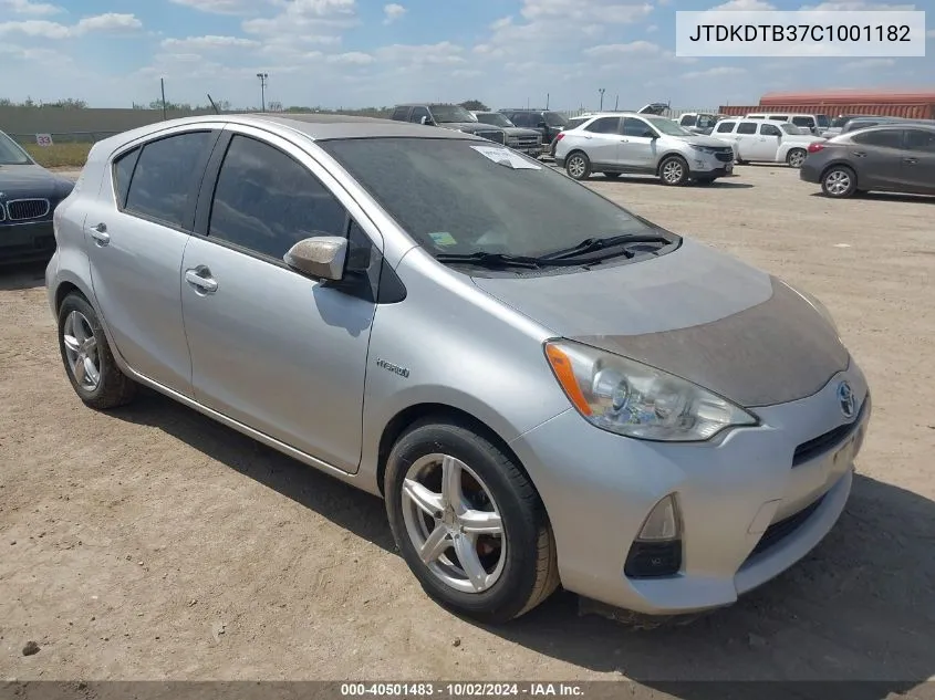 2012 Toyota Prius C Three VIN: JTDKDTB37C1001182 Lot: 40501483