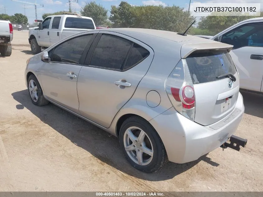 2012 Toyota Prius C Three VIN: JTDKDTB37C1001182 Lot: 40501483