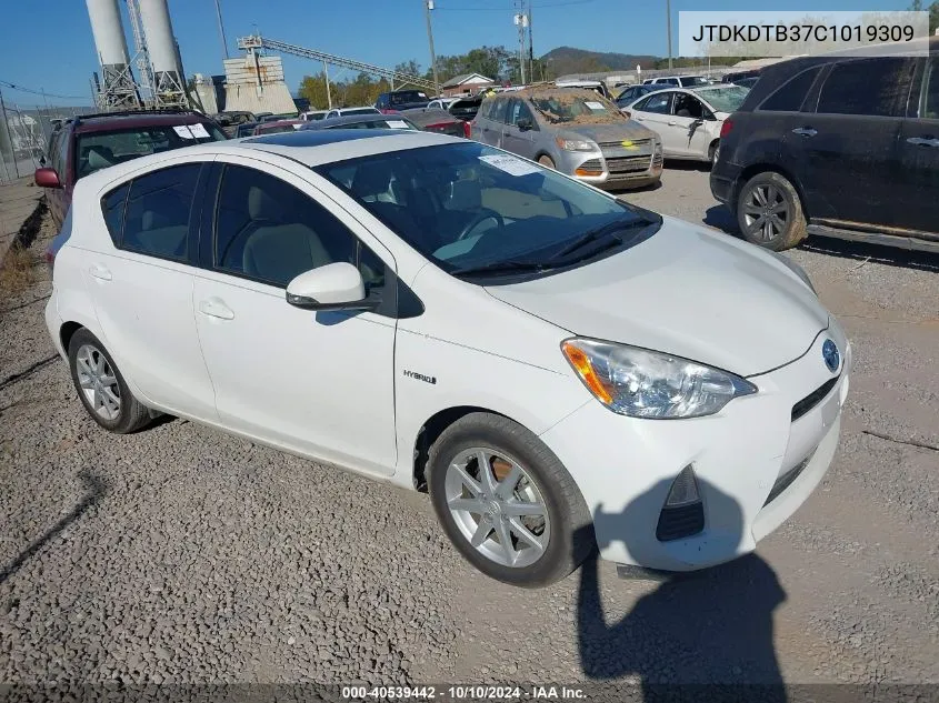 JTDKDTB37C1019309 2012 Toyota Prius C Three