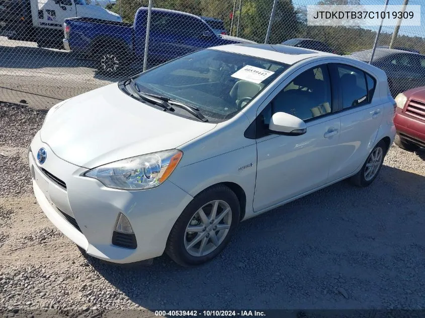 JTDKDTB37C1019309 2012 Toyota Prius C Three