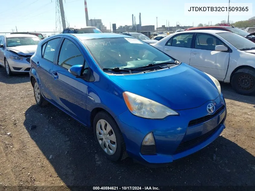 JTDKDTB32C1509365 2012 Toyota Prius C Two