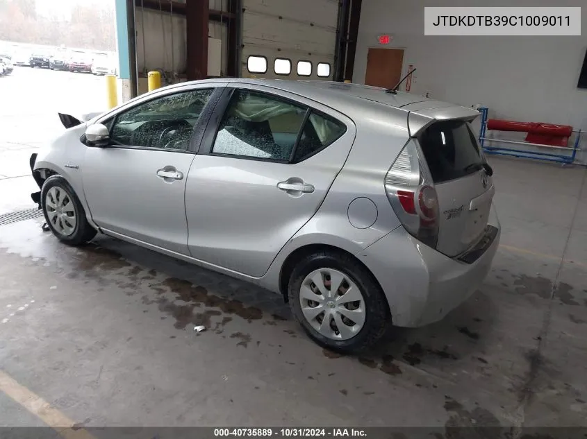 2012 Toyota Prius C Two VIN: JTDKDTB39C1009011 Lot: 40735889