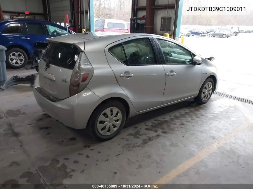 2012 Toyota Prius C Two VIN: JTDKDTB39C1009011 Lot: 40735889