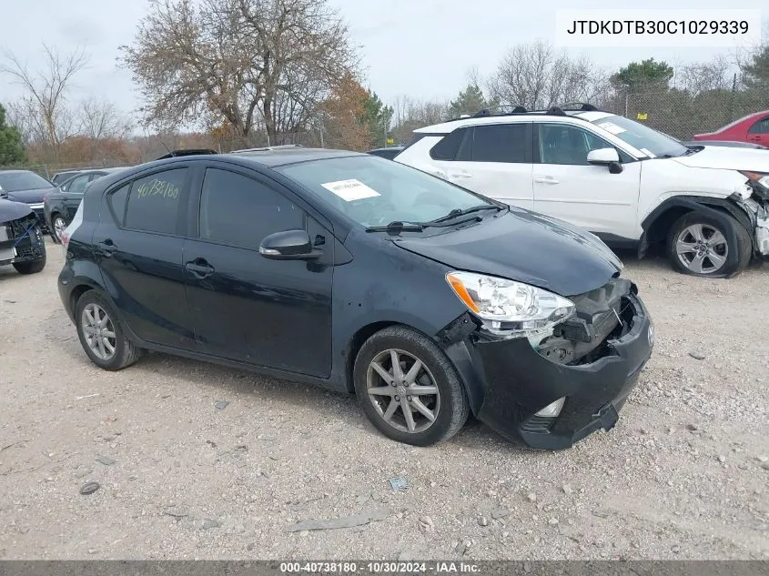 2012 Toyota Prius C Three VIN: JTDKDTB30C1029339 Lot: 40738180