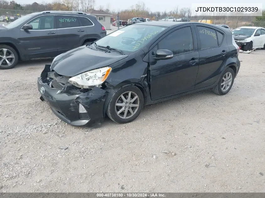 2012 Toyota Prius C Three VIN: JTDKDTB30C1029339 Lot: 40738180