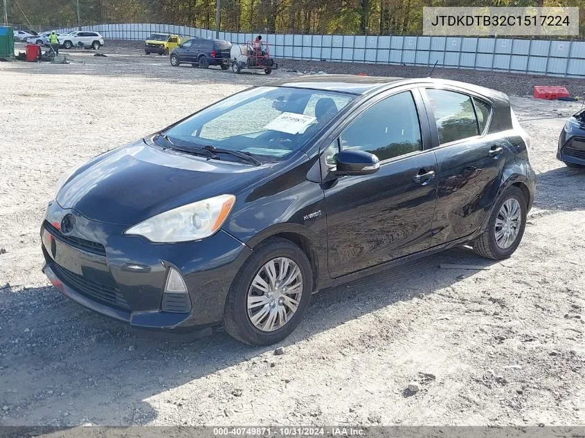 JTDKDTB32C1517224 2012 Toyota Prius C Three