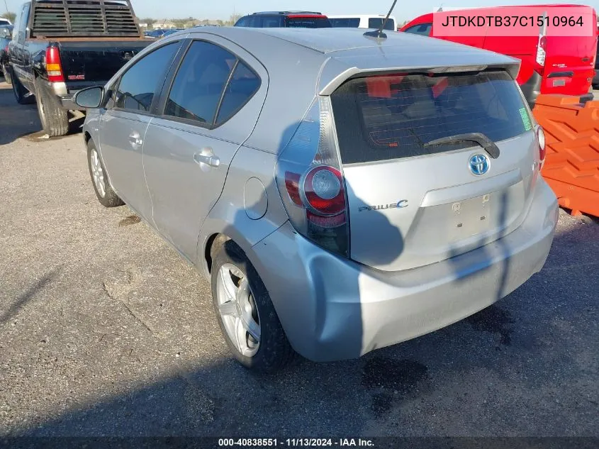 JTDKDTB37C1510964 2012 Toyota Prius C Four