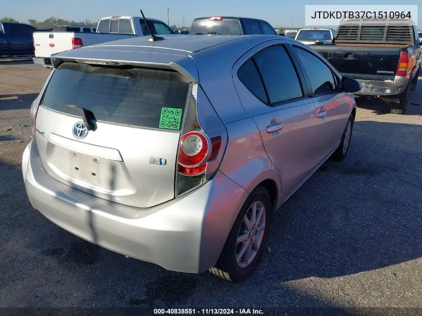 JTDKDTB37C1510964 2012 Toyota Prius C Four