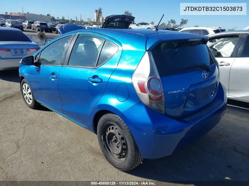 JTDKDTB32C1503873 2012 Toyota Prius C One