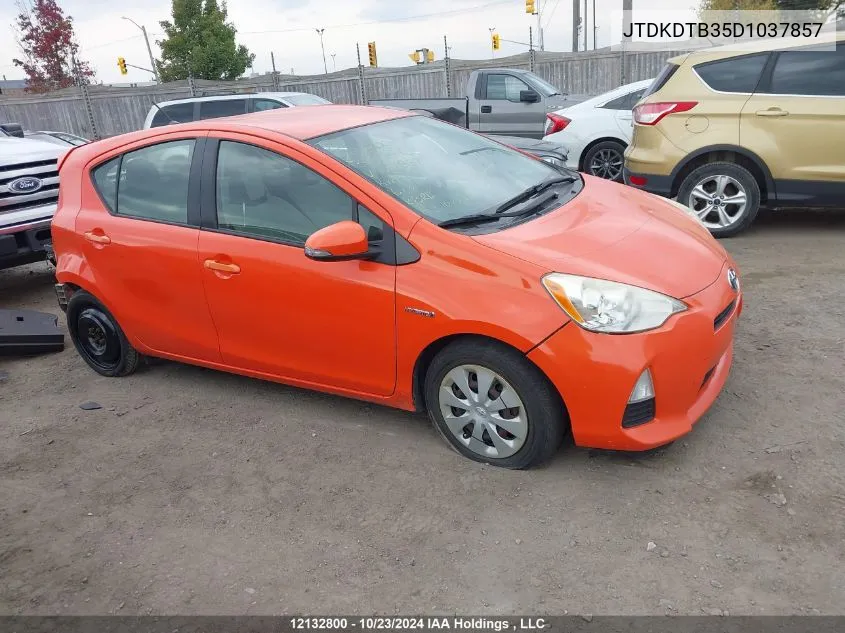 2013 Toyota Prius C VIN: JTDKDTB35D1037857 Lot: 12132800