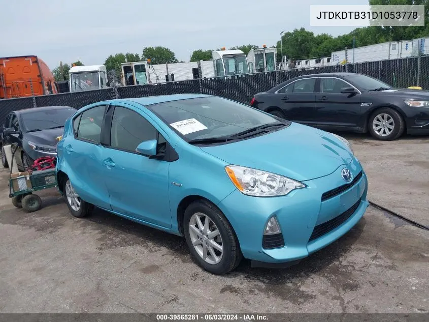 2013 Toyota Prius C Three VIN: JTDKDTB31D1053778 Lot: 39565281