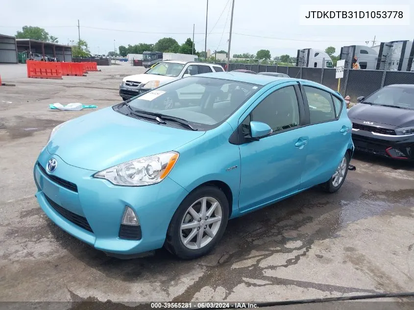 2013 Toyota Prius C Three VIN: JTDKDTB31D1053778 Lot: 39565281