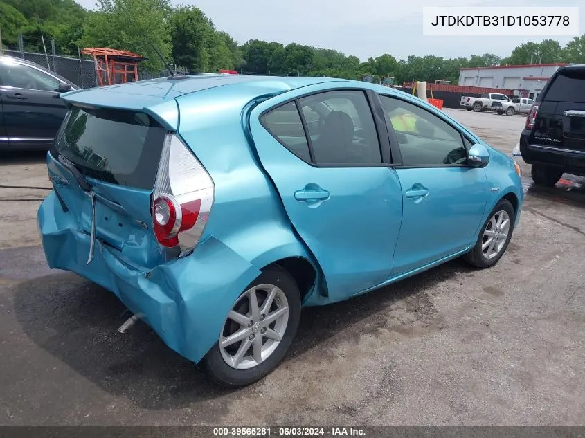 JTDKDTB31D1053778 2013 Toyota Prius C Three