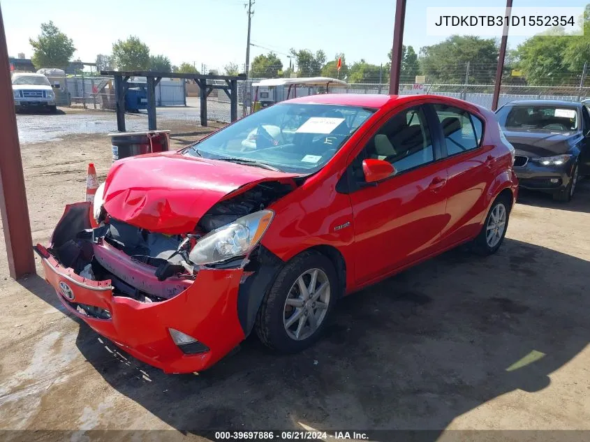 2013 Toyota Prius C Three VIN: JTDKDTB31D1552354 Lot: 39697886