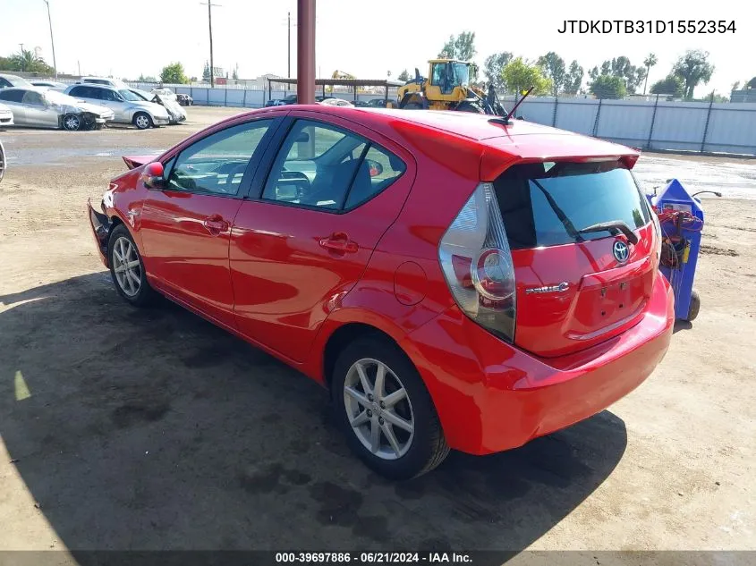 2013 Toyota Prius C Three VIN: JTDKDTB31D1552354 Lot: 39697886