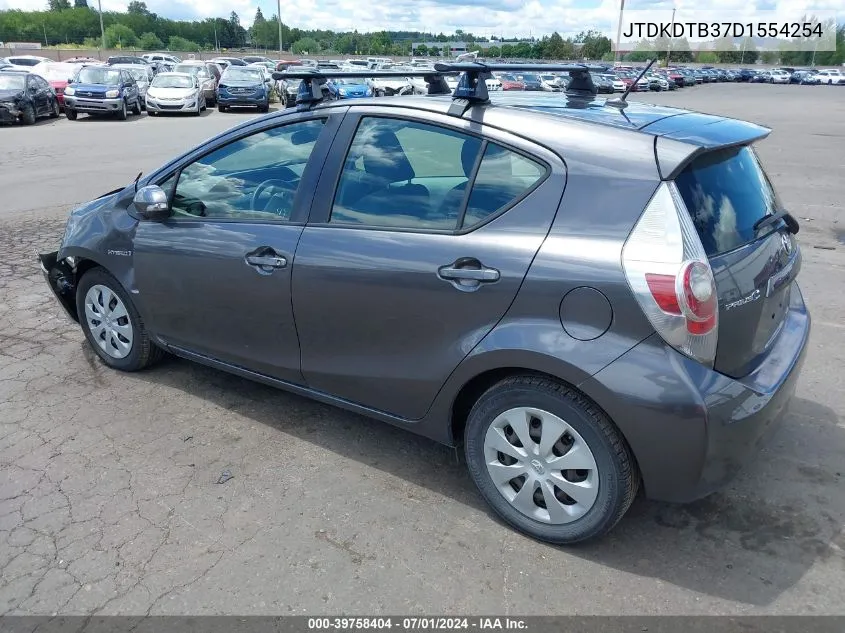 2013 Toyota Prius C Two VIN: JTDKDTB37D1554254 Lot: 39758404