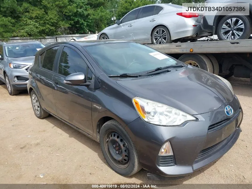 2013 Toyota Prius C Two VIN: JTDKDTB34D1057386 Lot: 40015019