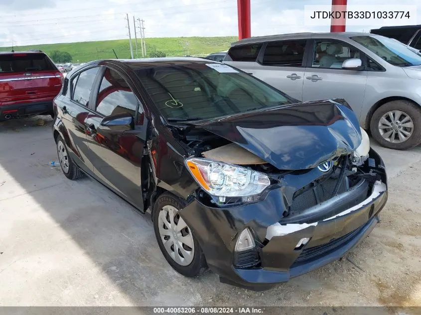 2013 Toyota Prius C Two VIN: JTDKDTB33D1033774 Lot: 40053206