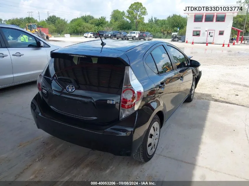 2013 Toyota Prius C Two VIN: JTDKDTB33D1033774 Lot: 40053206