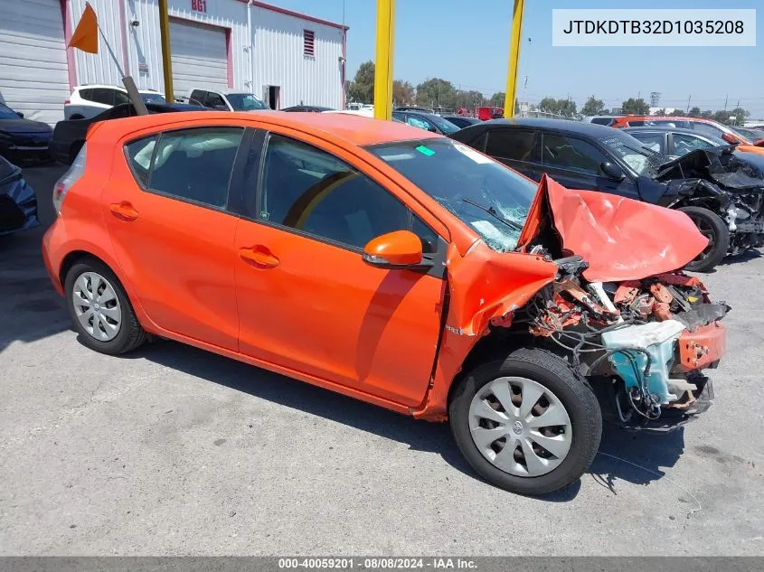 2013 Toyota Prius C Two VIN: JTDKDTB32D1035208 Lot: 40059201