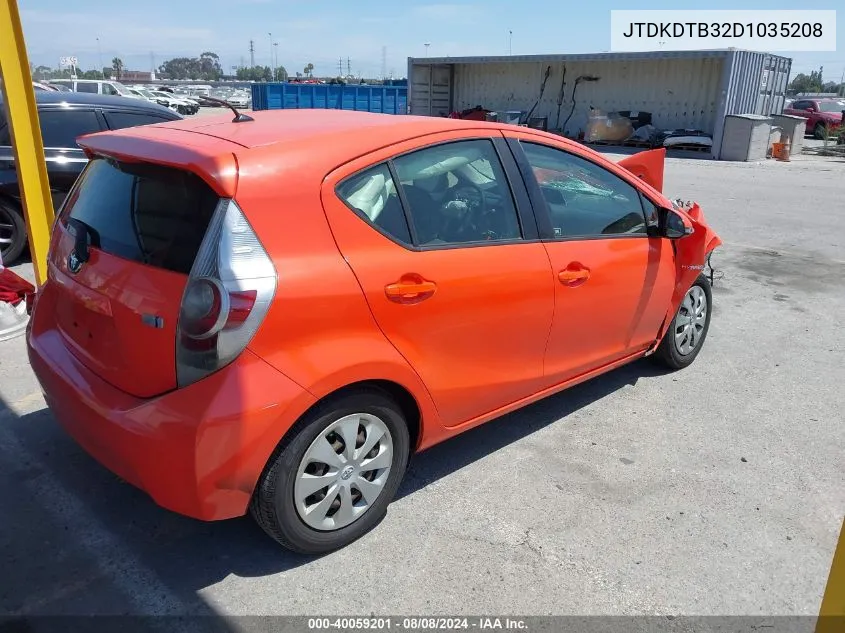 JTDKDTB32D1035208 2013 Toyota Prius C Two