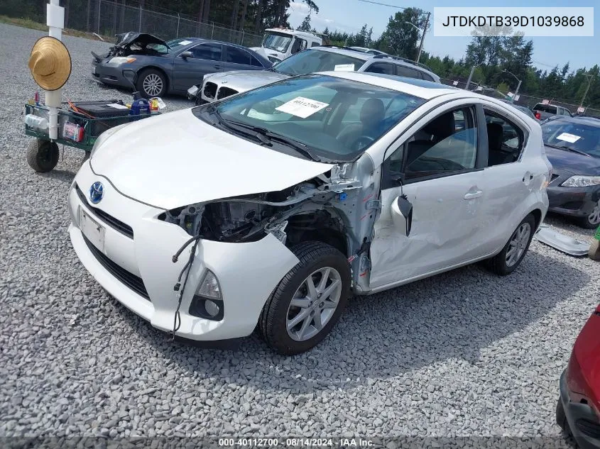 JTDKDTB39D1039868 2013 Toyota Prius C Four