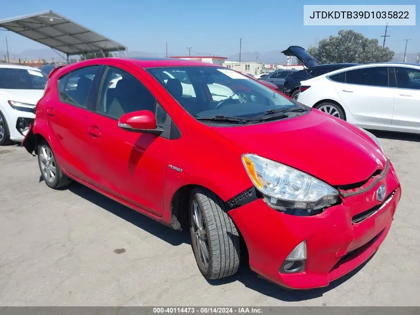 JTDKDTB39D1035822 2013 Toyota Prius C Four