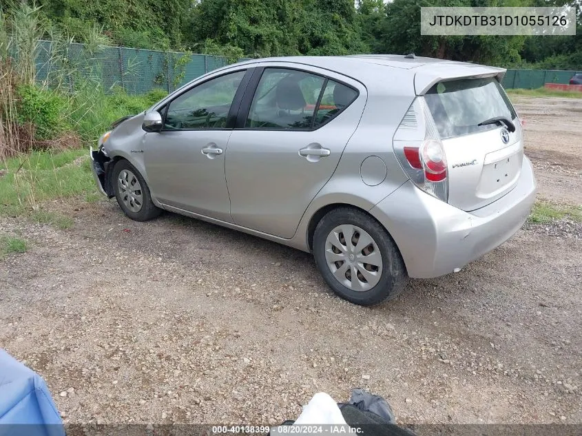 2013 Toyota Prius C VIN: JTDKDTB31D1055126 Lot: 40138399