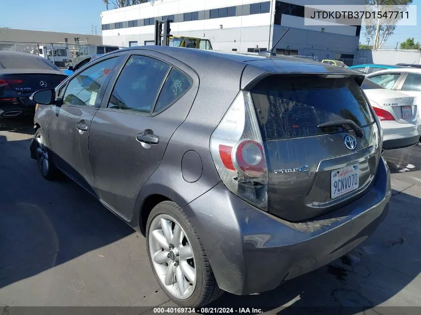 2013 Toyota Prius C VIN: JTDKDTB37D1547711 Lot: 40169734