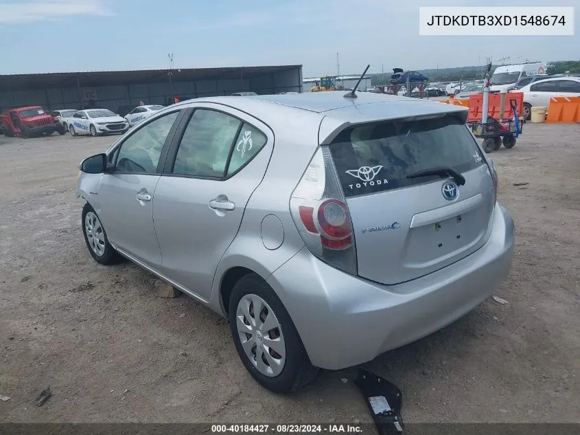 JTDKDTB3XD1548674 2013 Toyota Prius C Two