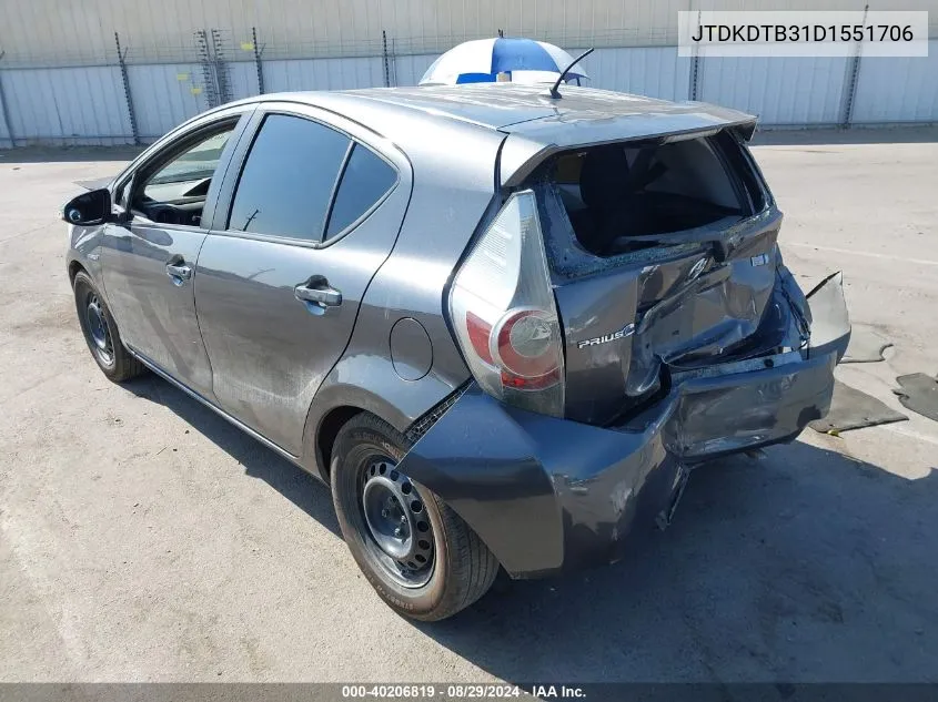 JTDKDTB31D1551706 2013 Toyota Prius C Two