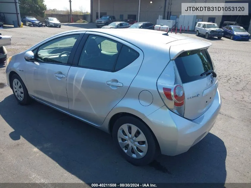 2013 Toyota Prius C Two VIN: JTDKDTB31D1053120 Lot: 40211508