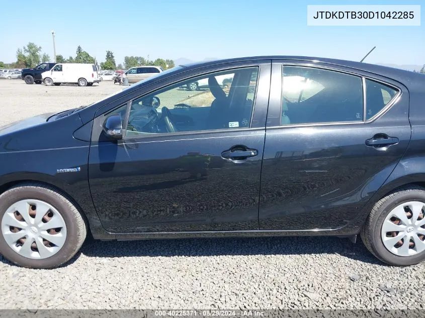 2013 Toyota Prius C Two VIN: JTDKDTB30D1042285 Lot: 40225371