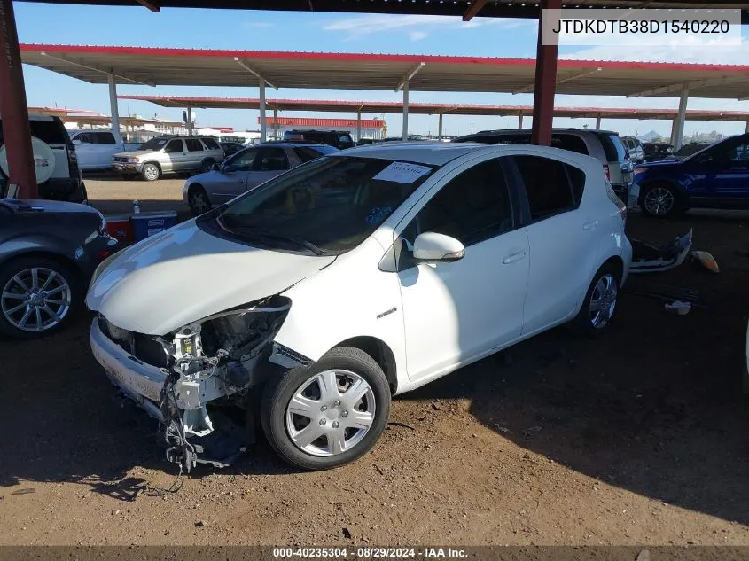 2013 Toyota Prius C One VIN: JTDKDTB38D1540220 Lot: 40235304