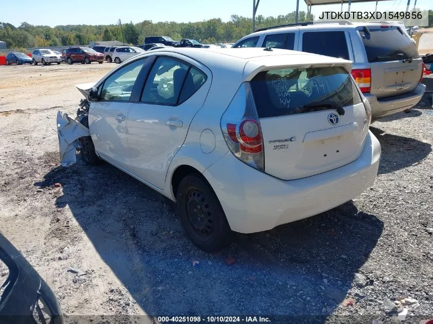 JTDKDTB3XD1549856 2013 Toyota Prius C One